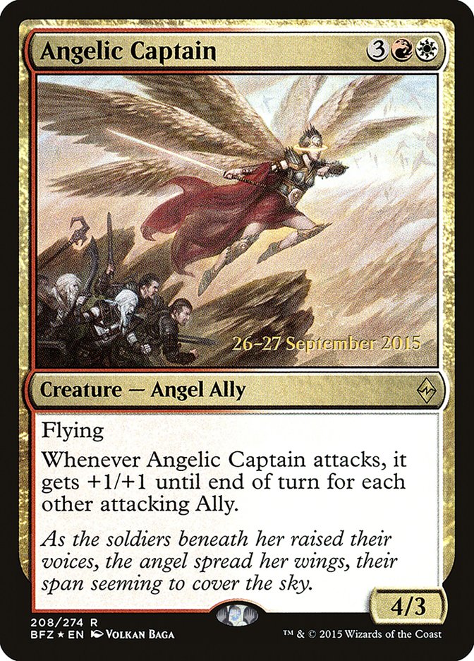 Angelic Captain [Battle for Zendikar Prerelease Promos] | Good Games Modbury