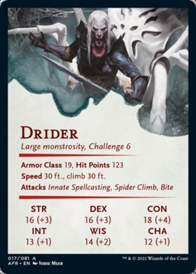 Drider Art Card [Dungeons & Dragons: Adventures in the Forgotten Realms Art Series] | Good Games Modbury