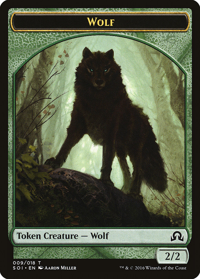 Wolf Token [Shadows over Innistrad Tokens] | Good Games Modbury