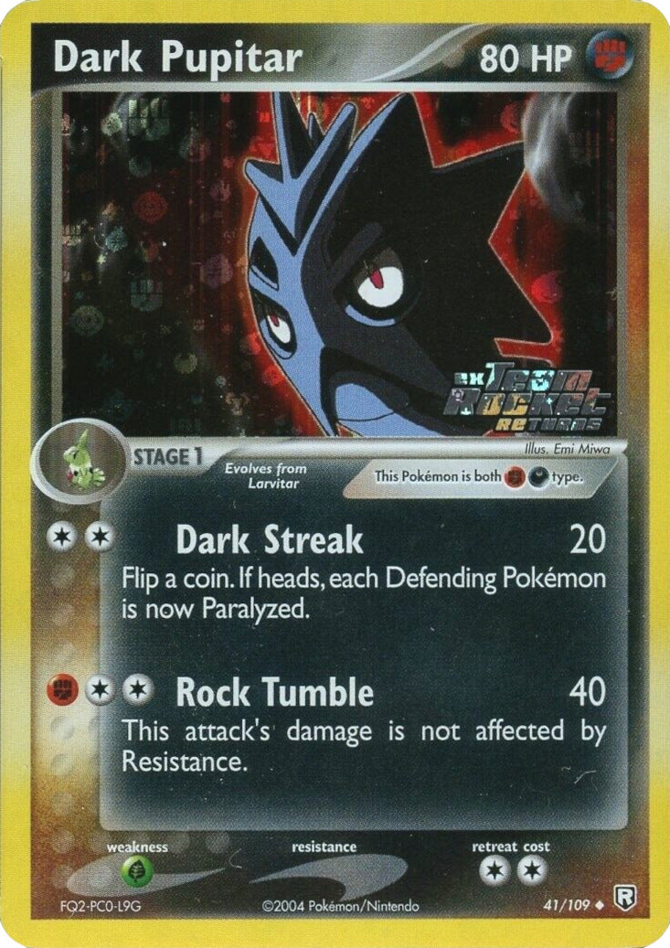 Dark Pupitar (41/109) (Stamped) [EX: Team Rocket Returns] | Good Games Modbury