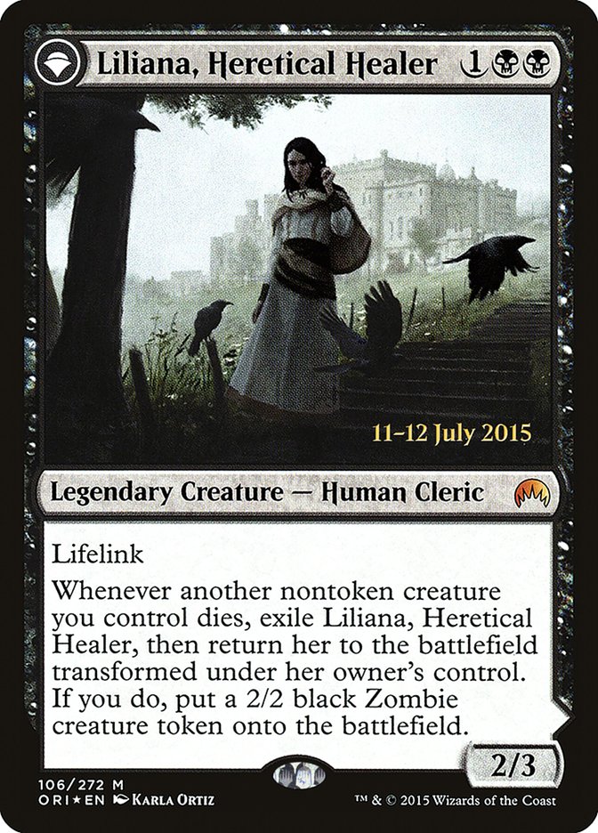 Liliana, Heretical Healer // Liliana, Defiant Necromancer [Magic Origins Prerelease Promos] | Good Games Modbury