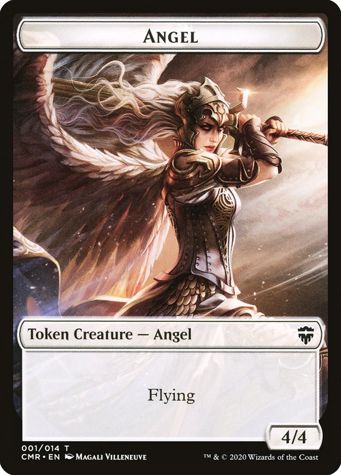 Angel // Spirit Double-Sided Token [Commander Legends Tokens] | Good Games Modbury