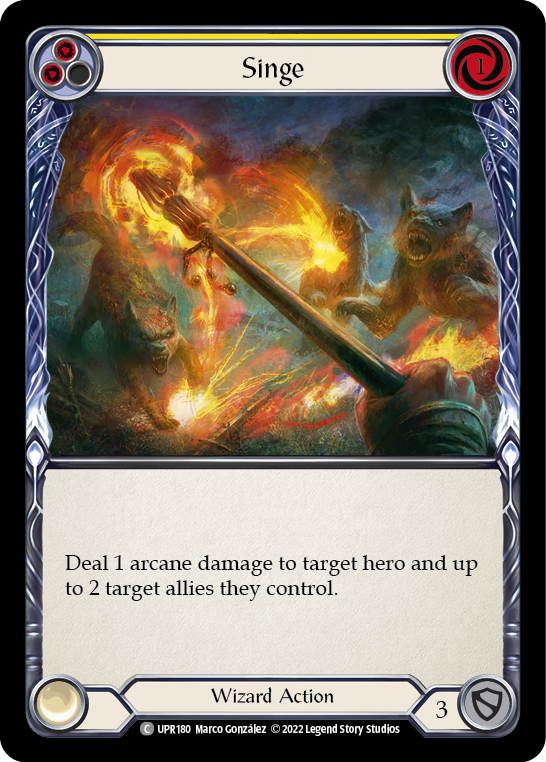 Singe (Yellow) [UPR180] (Uprising)  Rainbow Foil | Good Games Modbury