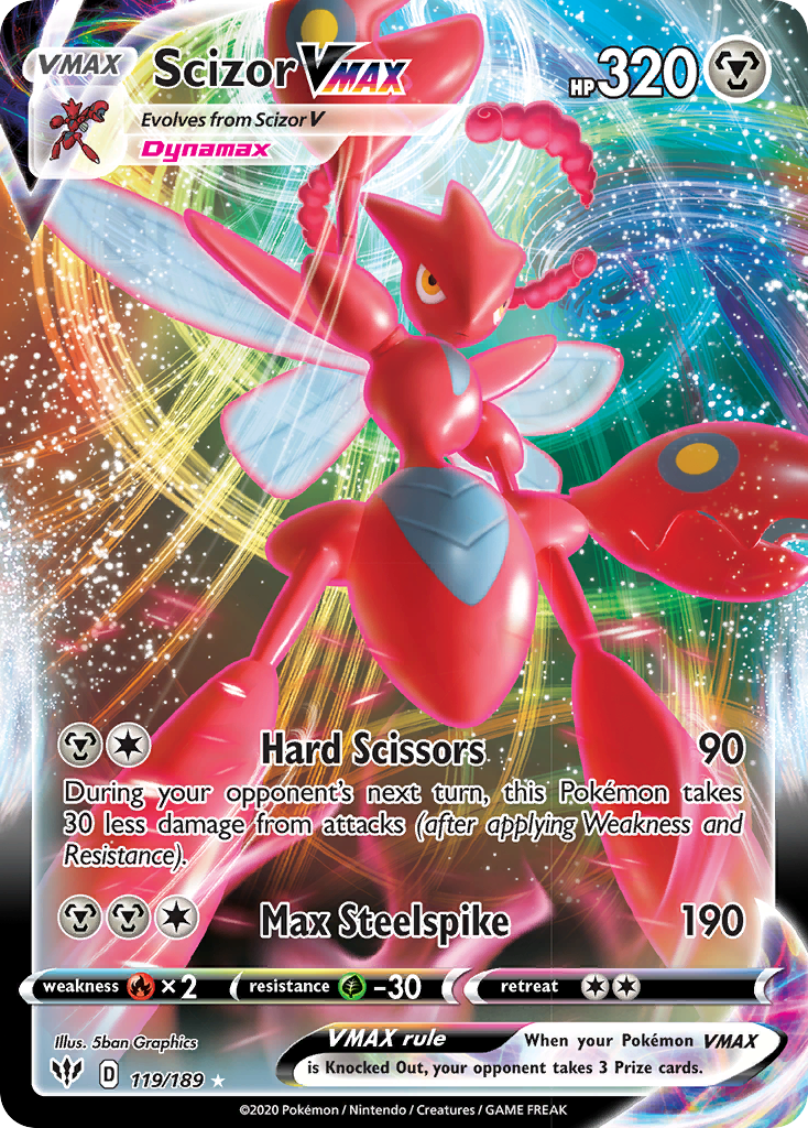 Scizor VMAX (119/189) [Sword & Shield: Darkness Ablaze] | Good Games Modbury