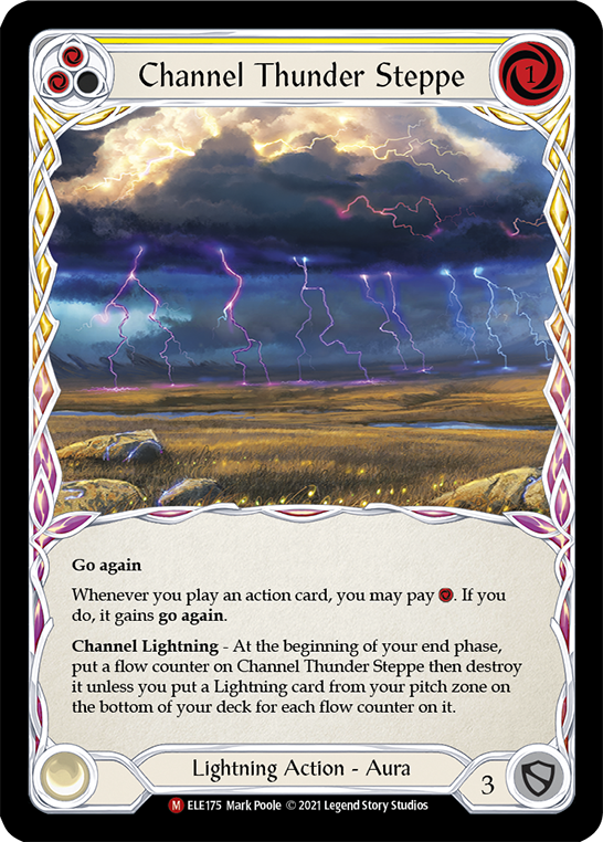 Channel Thunder Steppe [ELE175] (Tales of Aria)  1st Edition Rainbow Foil | Good Games Modbury