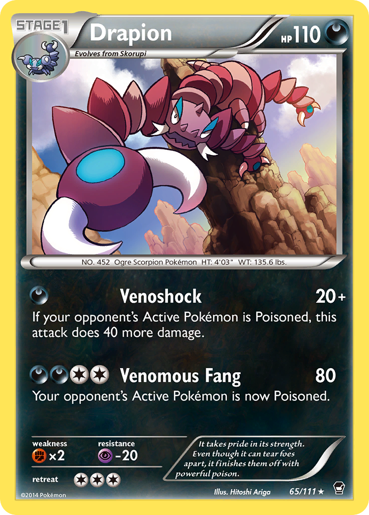 Drapion (65/111) [XY: Furious Fists] | Good Games Modbury