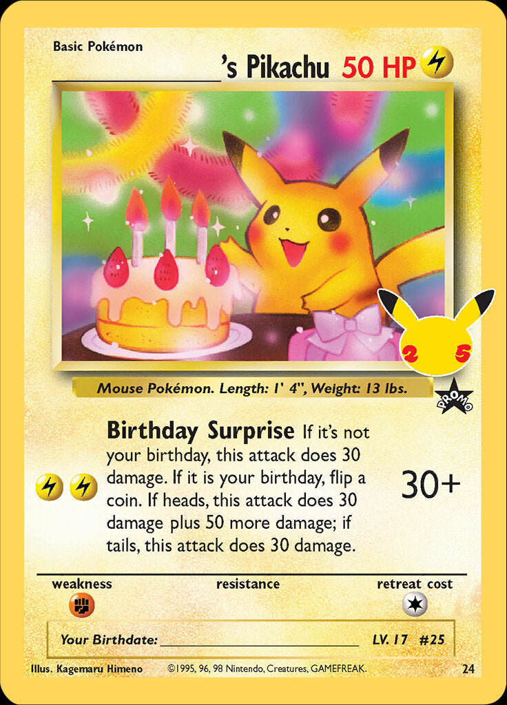 _____'s Pikachu (24) [Celebrations: 25th Anniversary - Classic Collection] | Good Games Modbury