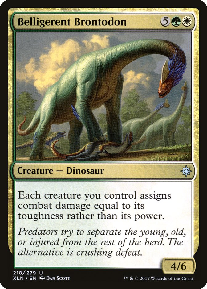 Belligerent Brontodon [Ixalan] | Good Games Modbury