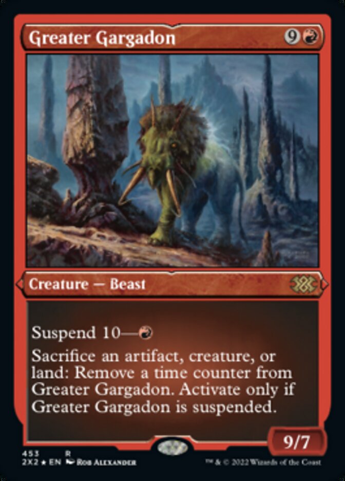 Greater Gargadon (Foil Etched) [Double Masters 2022] | Good Games Modbury