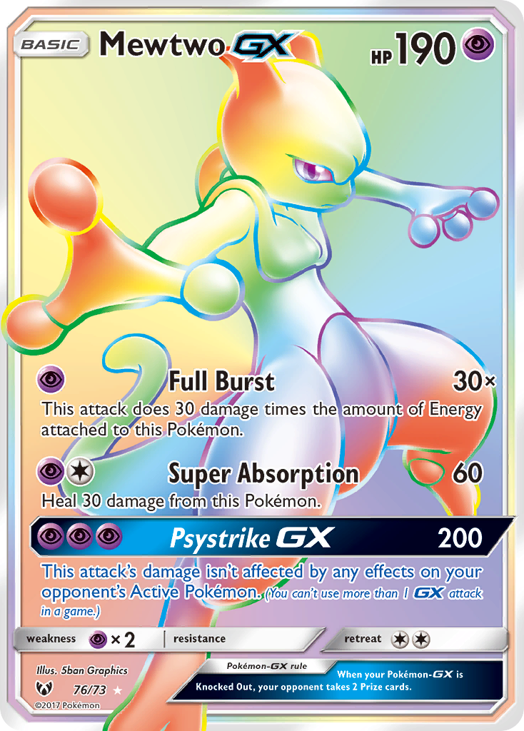 Mewtwo GX (76/73) [Sun & Moon: Shining Legends] | Good Games Modbury