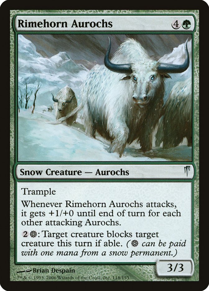 Rimehorn Aurochs [Coldsnap] | Good Games Modbury