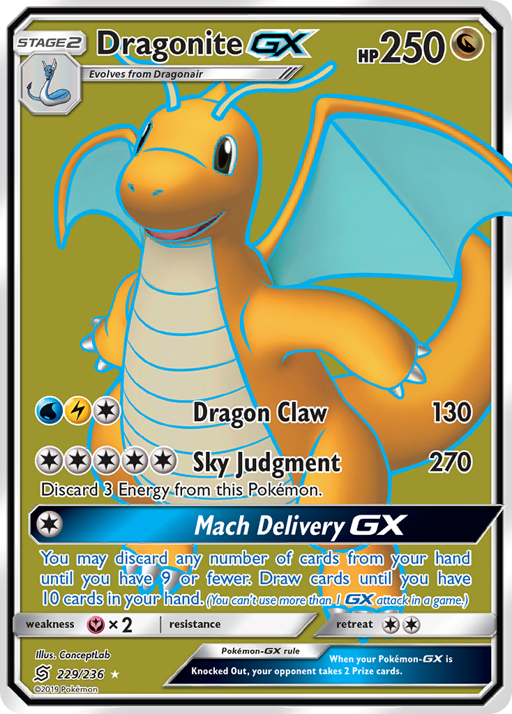 Dragonite GX (229/236) [Sun & Moon: Unified Minds] | Good Games Modbury