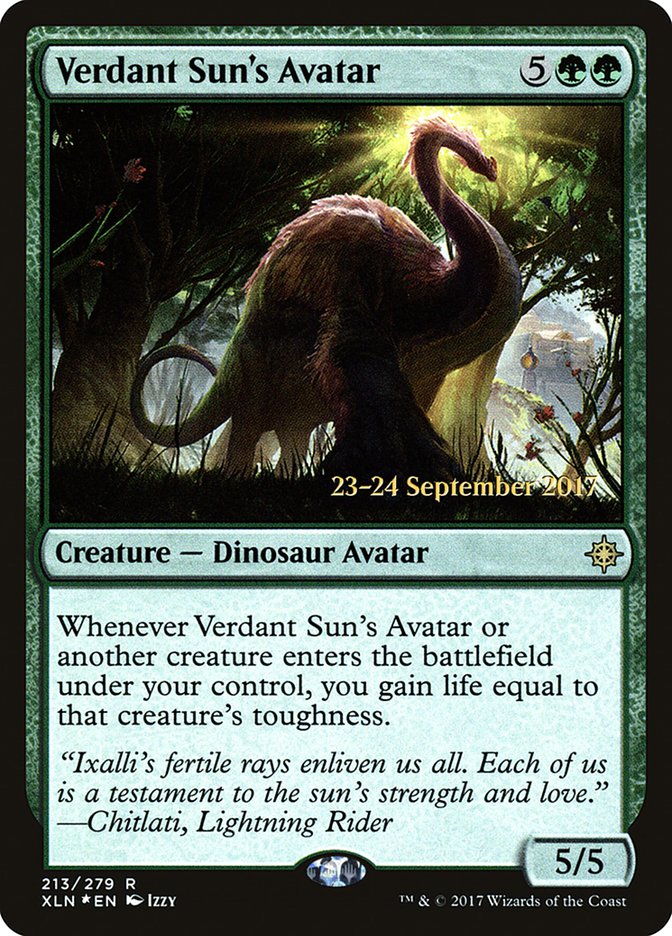 Verdant Sun's Avatar [Ixalan Prerelease Promos] | Good Games Modbury