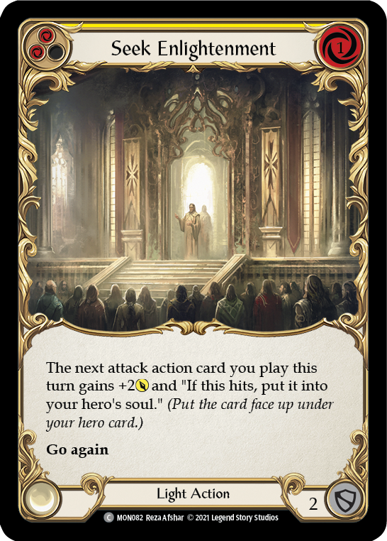 Seek Enlightenment (Yellow) [MON082] (Monarch)  1st Edition Normal | Good Games Modbury