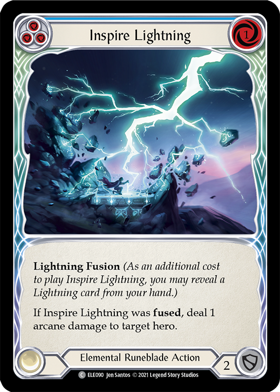 Inspire Lightning (Blue) [ELE090] (Tales of Aria)  1st Edition Normal | Good Games Modbury