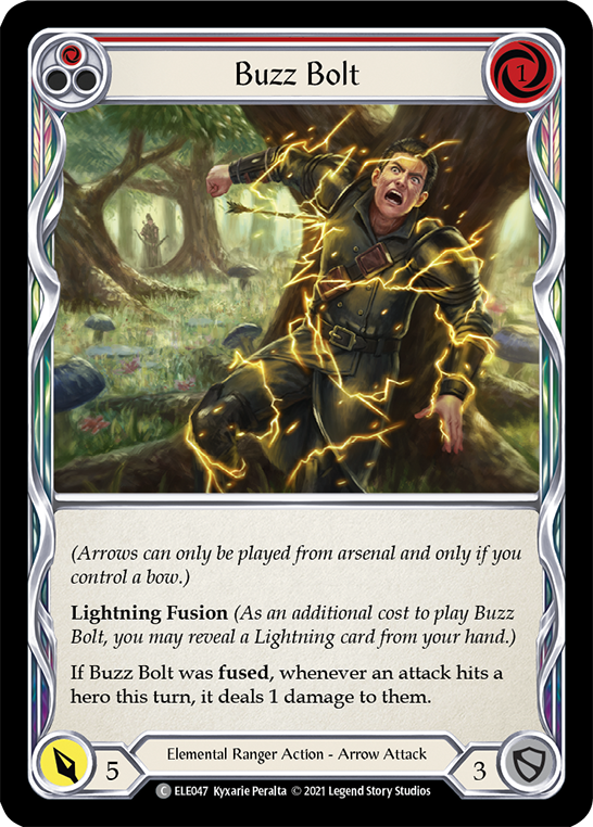 Buzz Bolt (Red) [ELE047] (Tales of Aria)  1st Edition Rainbow Foil | Good Games Modbury