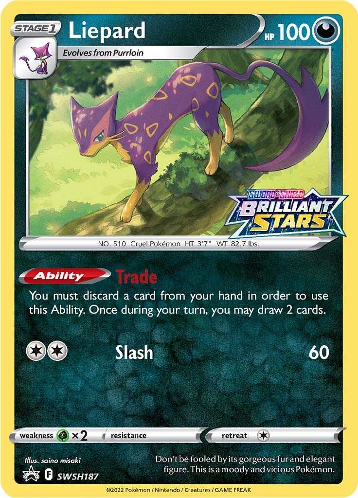 Liepard (SWSH187) (Prerelease Promo) [Sword & Shield: Black Star Promos] | Good Games Modbury