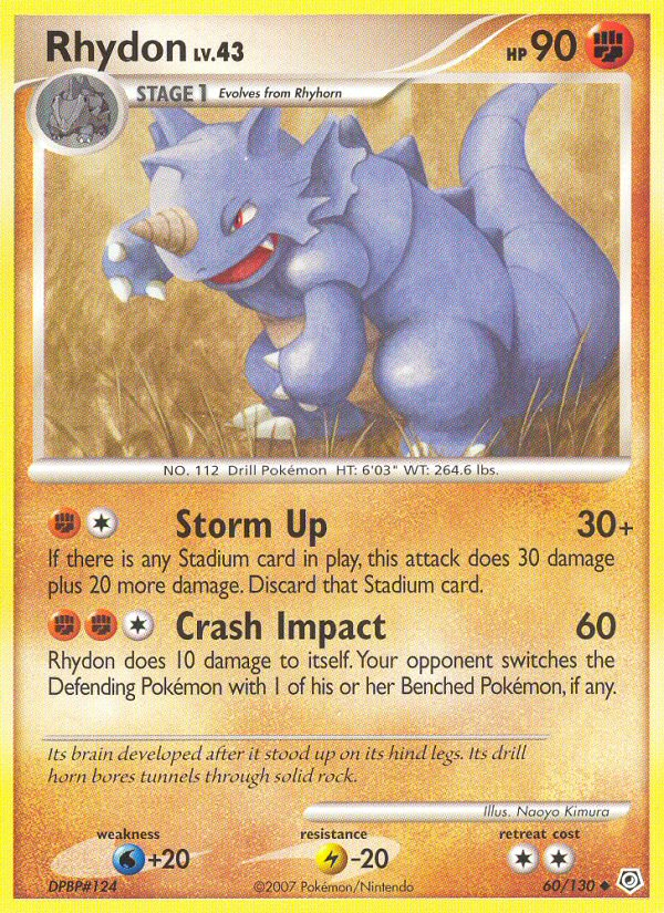 Rhydon (60/130) [Diamond & Pearl: Base Set] | Good Games Modbury