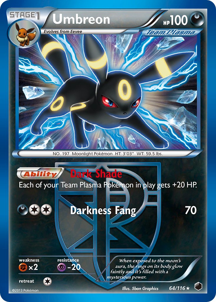 Umbreon (64/116) (Moltres Legendary Battle Deck) (Theme Deck Exclusive) [Black & White: Plasma Freeze] | Good Games Modbury