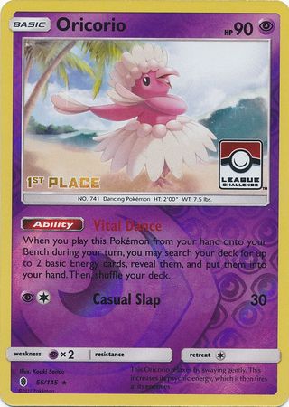 Oricorio (55/145) (League Promo 1st Place) [Sun & Moon: Guardians Rising] | Good Games Modbury