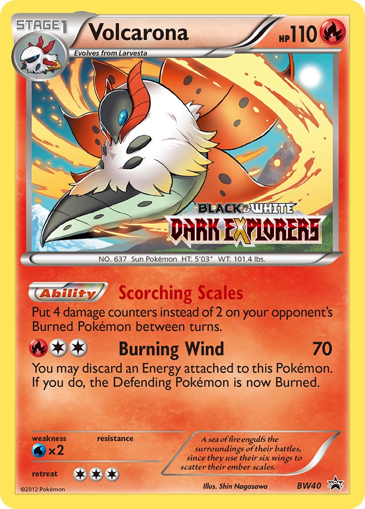 Volcarona (BW40) (Staff Prerelease Promo) [Black & White: Black Star Promos] | Good Games Modbury