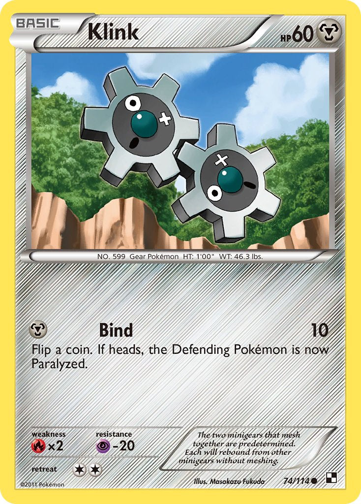 Klink (74/114) (Cracked Ice Holo) (Blister Exclusive) [Black & White: Base Set] | Good Games Modbury