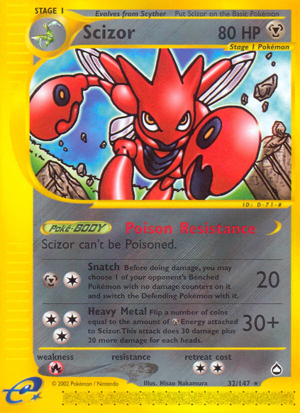 Scizor (32/147) [Aquapolis] | Good Games Modbury