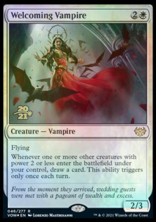 Welcoming Vampire [Innistrad: Crimson Vow Prerelease Promos] | Good Games Modbury