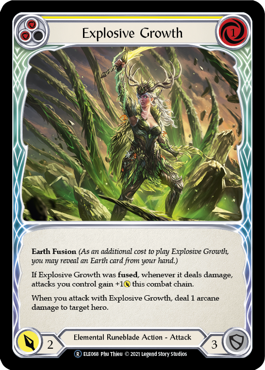 Explosive Growth (Yellow) [U-ELE068] (Tales of Aria Unlimited)  Unlimited Rainbow Foil | Good Games Modbury