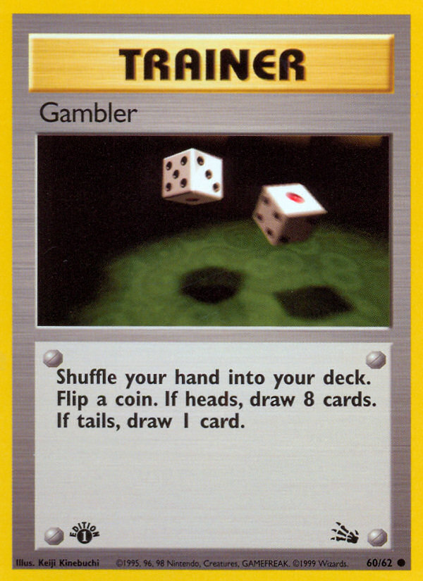 Gambler (60/62) [Fossil 1st Edition] | Good Games Modbury