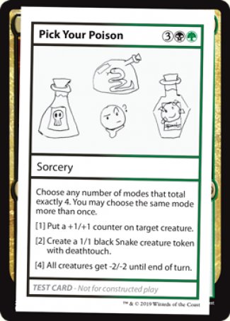 Pick Your Poison (2021 Edition) [Mystery Booster Playtest Cards] | Good Games Modbury