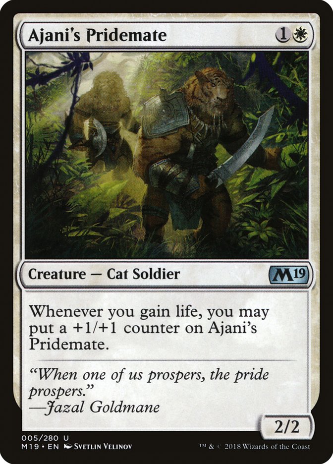 Ajani's Pridemate [Core Set 2019] | Good Games Modbury