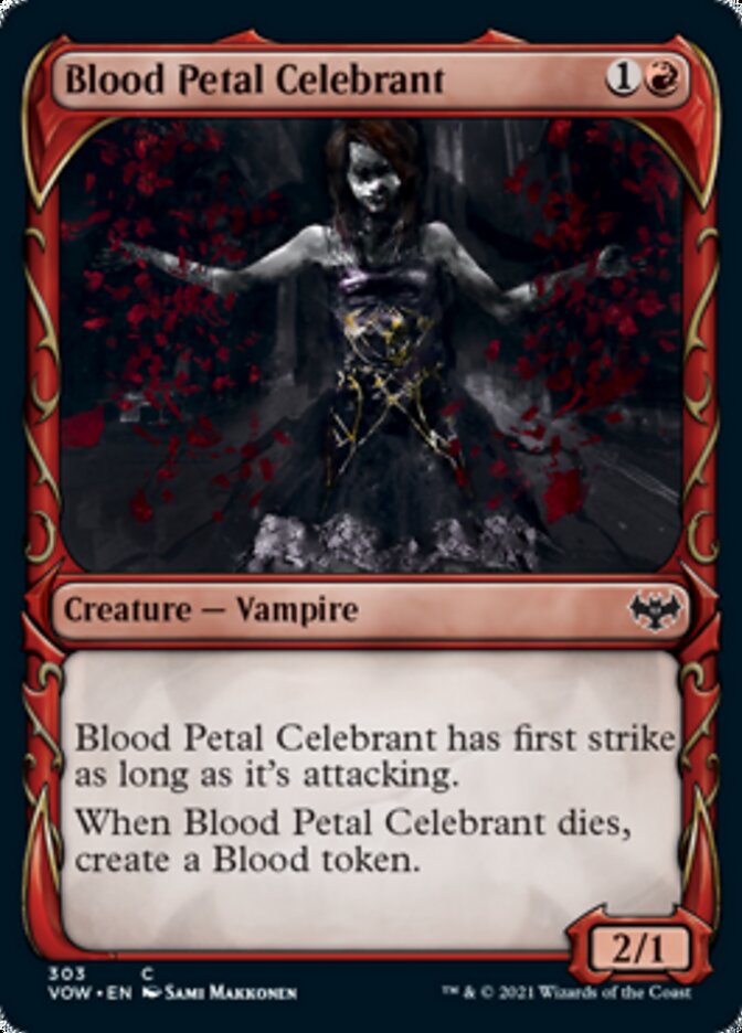 Blood Petal Celebrant (Showcase Fang Frame) [Innistrad: Crimson Vow] | Good Games Modbury