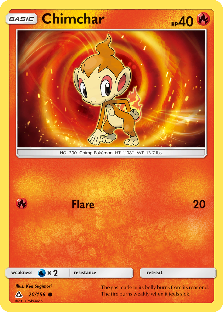 Chimchar (20/156) [Sun & Moon: Ultra Prism] | Good Games Modbury