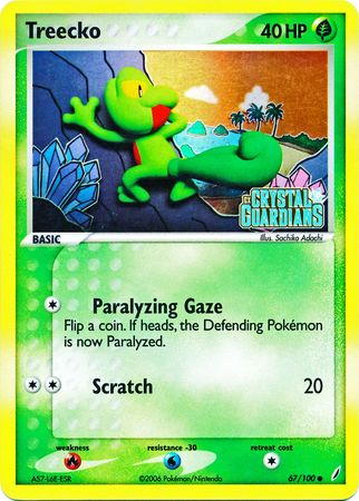 Treecko (67/100) (Stamped) [EX: Crystal Guardians] | Good Games Modbury