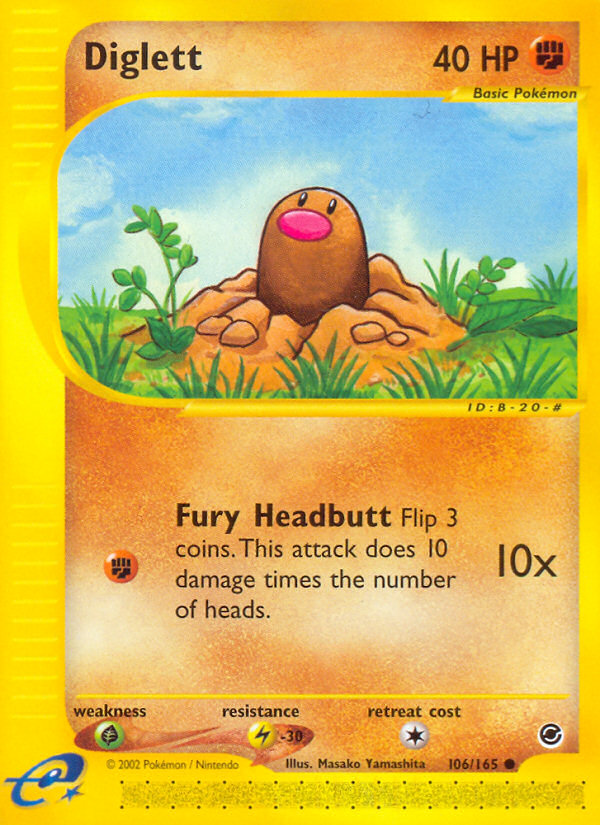 Diglett (106/165) [Expedition: Base Set] | Good Games Modbury