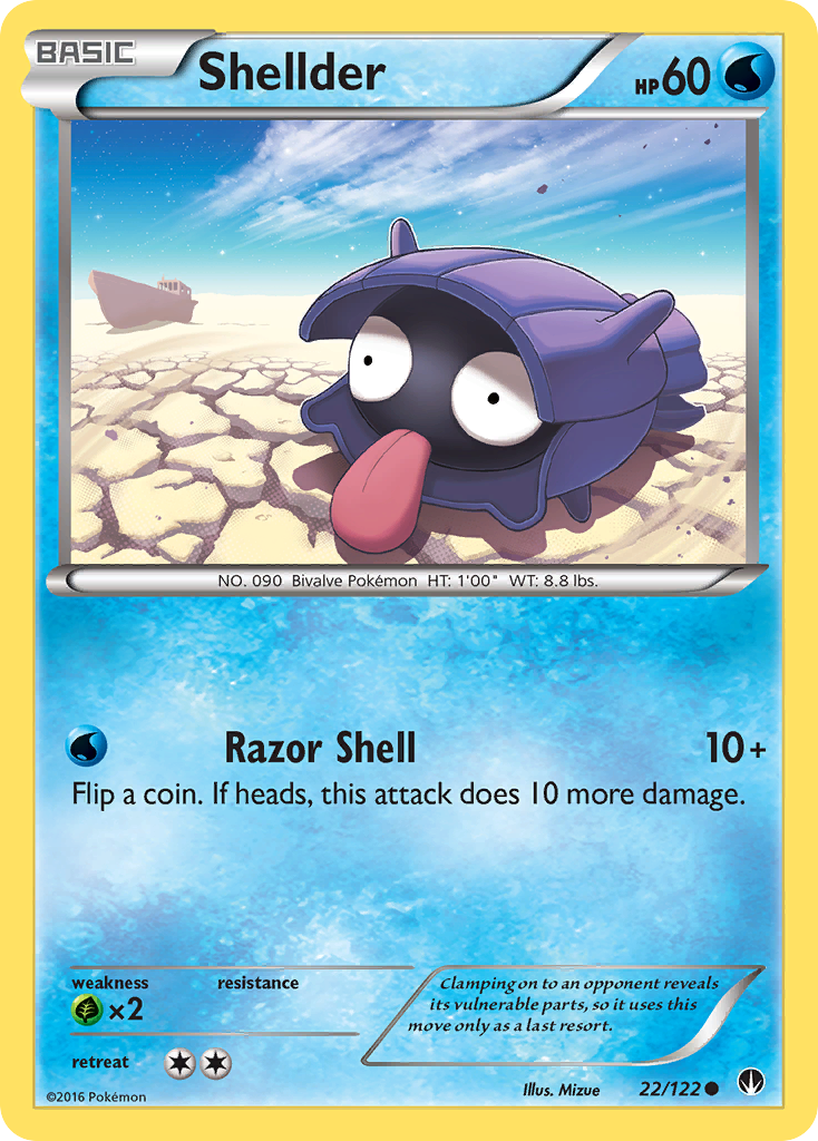 Shellder (22/122) [XY: BREAKpoint] | Good Games Modbury