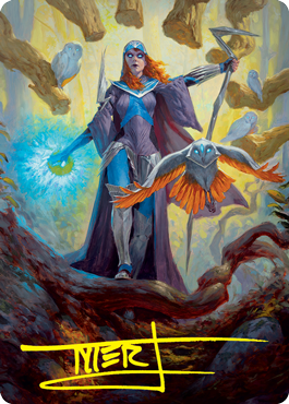 Kasmina, Enigma Sage Art Card (Gold-Stamped Signature) [Strixhaven: School of Mages Art Series] | Good Games Modbury