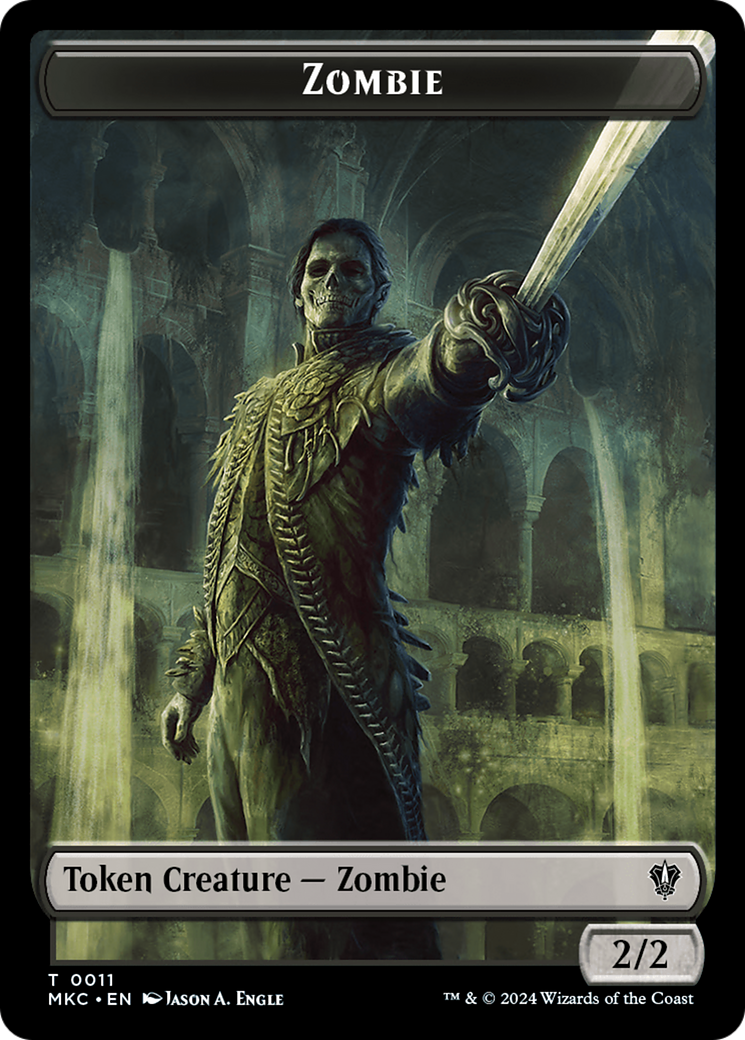 Copy // Zombie Double-Sided Token [Murders at Karlov Manor Commander Tokens] | Good Games Modbury