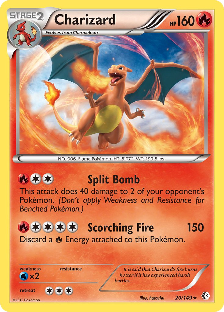 Charizard (20/149) (Cosmos Holo) (Blister Exclusive) [Black & White: Boundaries Crossed] | Good Games Modbury