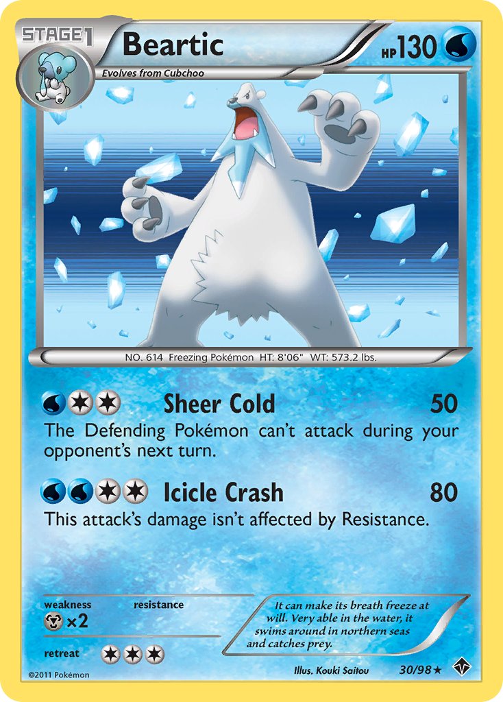 Beartic (30/98) (Cracked Ice Holo) (Blister Exclusive) [Black & White: Emerging Powers] | Good Games Modbury