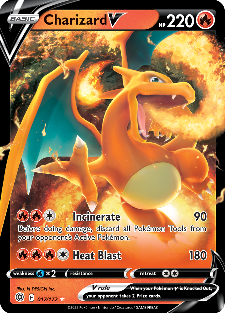 Charizard V (017/172) [Sword & Shield: Brilliant Stars] | Good Games Modbury