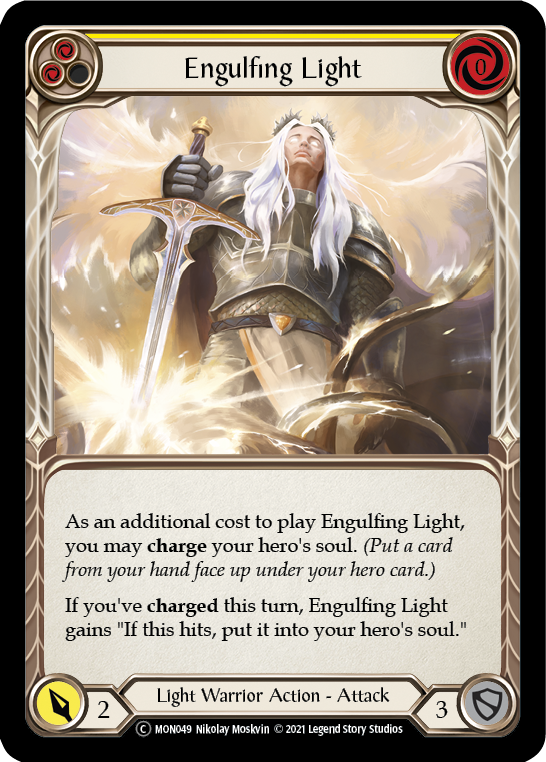 Engulfing Light (Yellow) [U-MON049-RF] (Monarch Unlimited)  Unlimited Rainbow Foil | Good Games Modbury