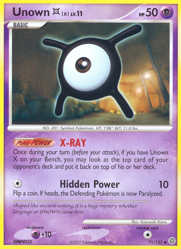 Unown X (71/132) [Diamond & Pearl: Secret Wonders] | Good Games Modbury