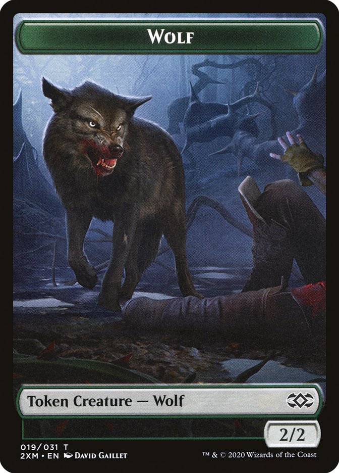 Copy // Wolf Double-Sided Token [Double Masters Tokens] | Good Games Modbury