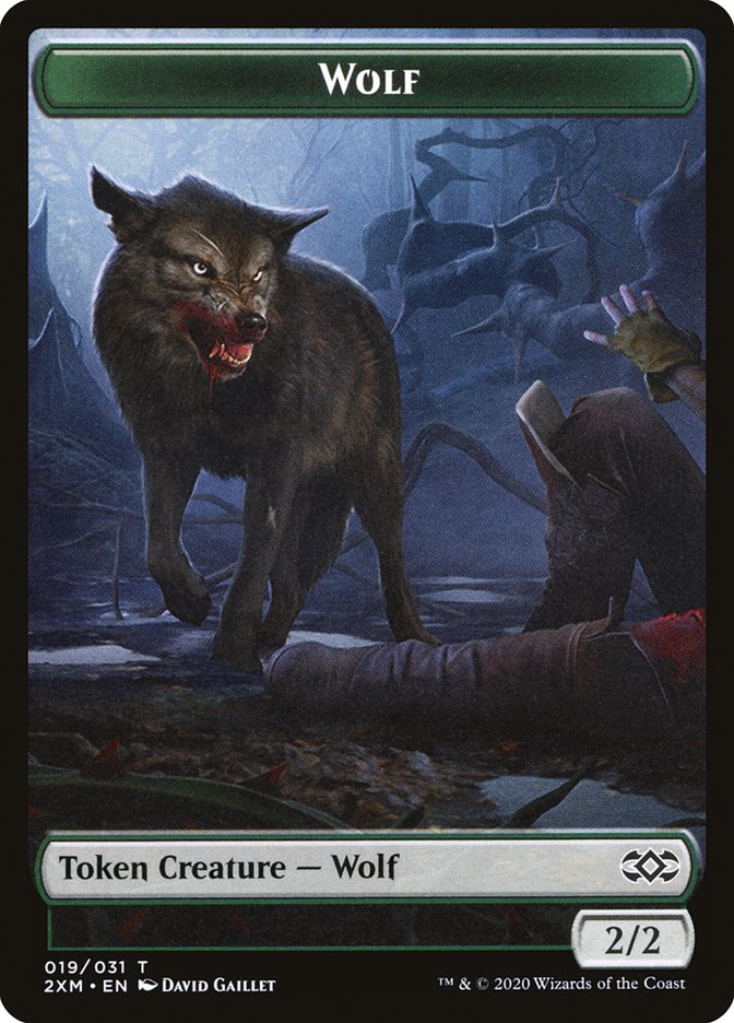 Wolf Token [Double Masters Tokens] | Good Games Modbury