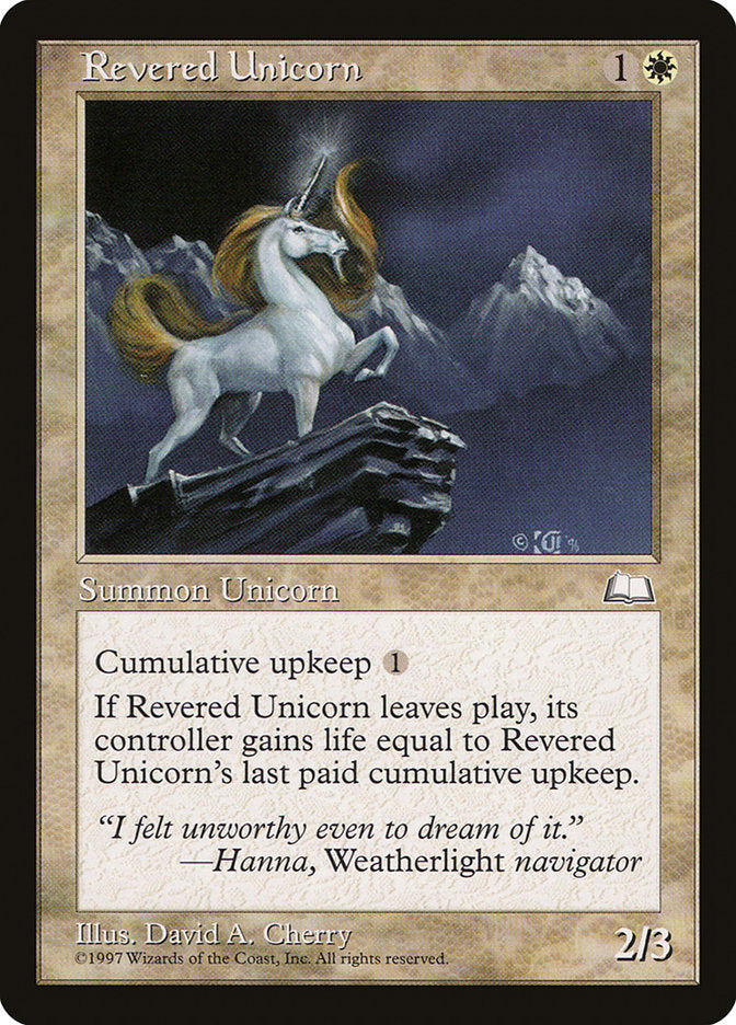 Revered Unicorn [Weatherlight] | Good Games Modbury
