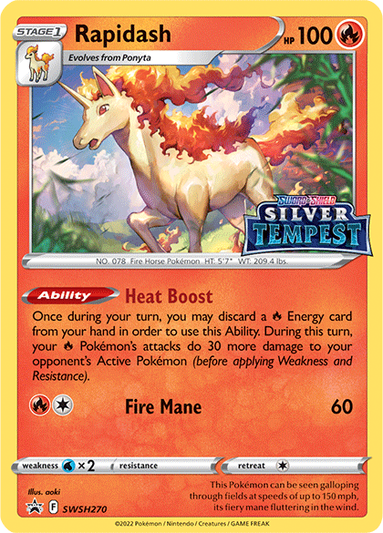 Rapidash (SWSH270) (Prerelease) [Sword & Shield: Black Star Promos] | Good Games Modbury