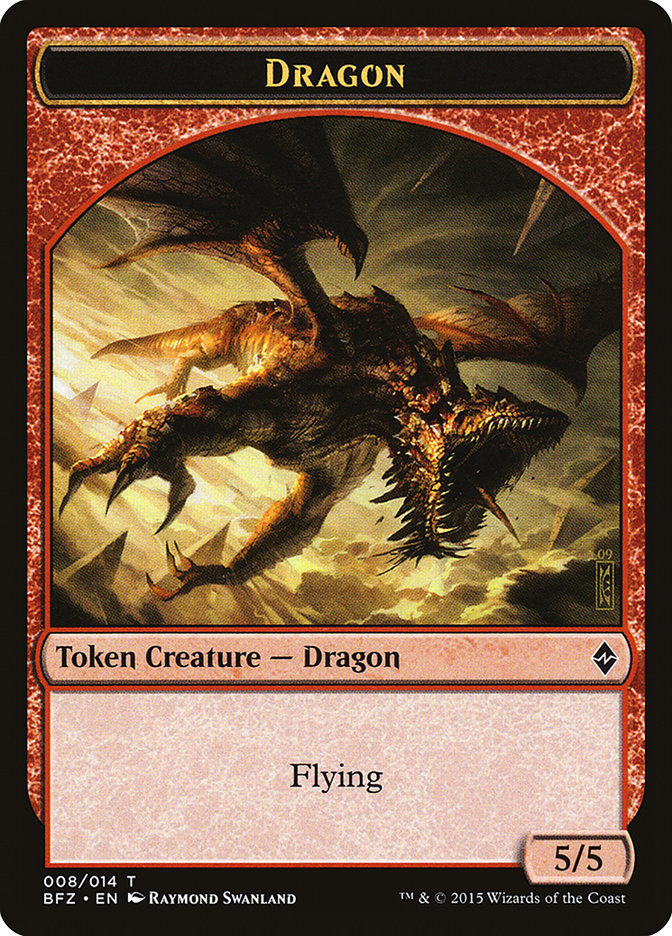 Dragon Token [Battle for Zendikar Tokens] | Good Games Modbury