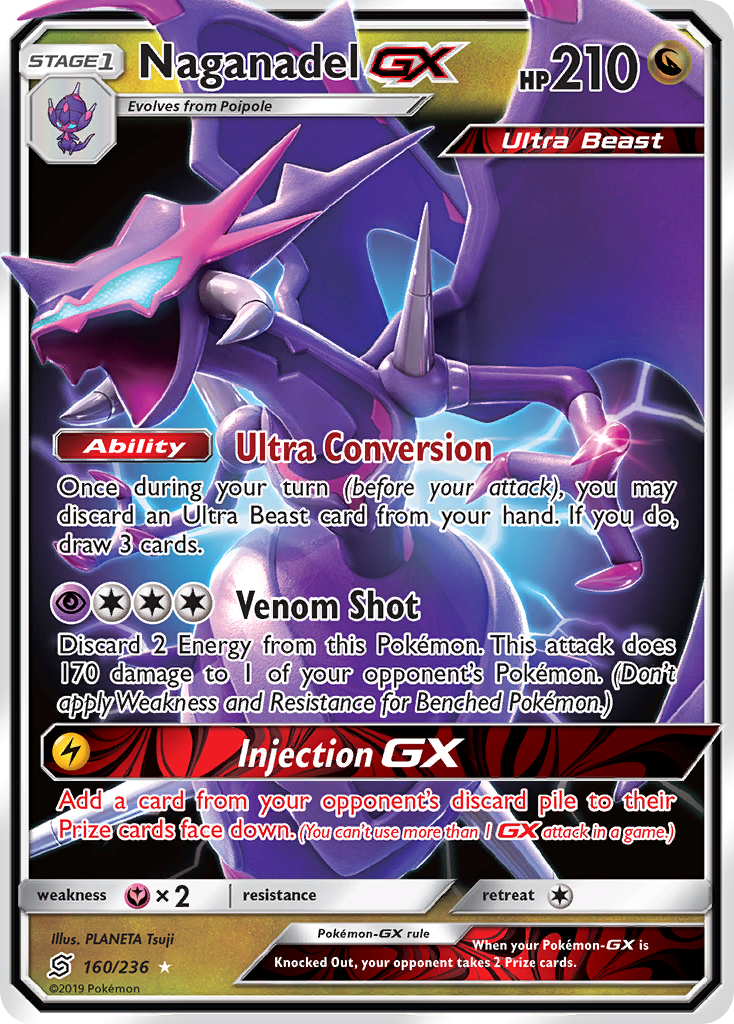 Naganadel GX (160/236) [Sun & Moon: Unified Minds] | Good Games Modbury